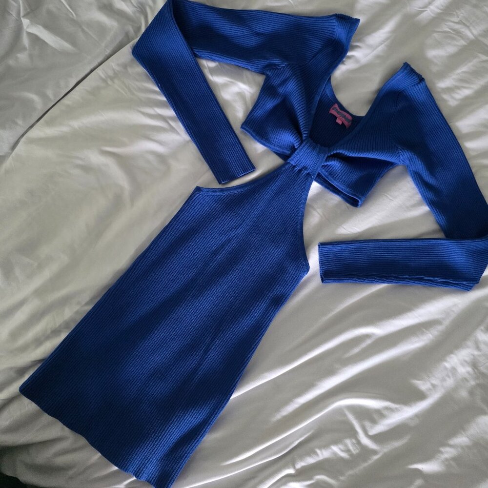 Edikted dress royal blue size XS sweater material